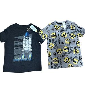 1•Hybrid Apparel Minions Secret Mission Tee
2•Cat & Jack with a space shuttle